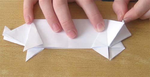 Изготовление оригами поросенка